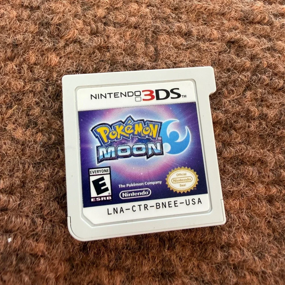 Tested fun Pokemon Moon Nintendo 3DS Game Cartridge LNA-CTR-BNEE-USA Authentic